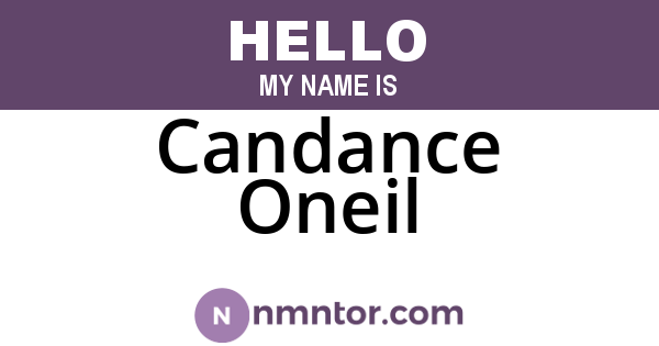 Candance Oneil