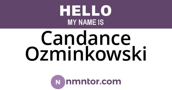 Candance Ozminkowski
