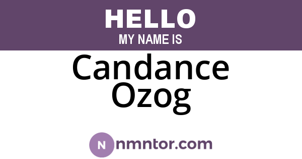 Candance Ozog