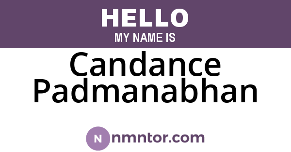 Candance Padmanabhan