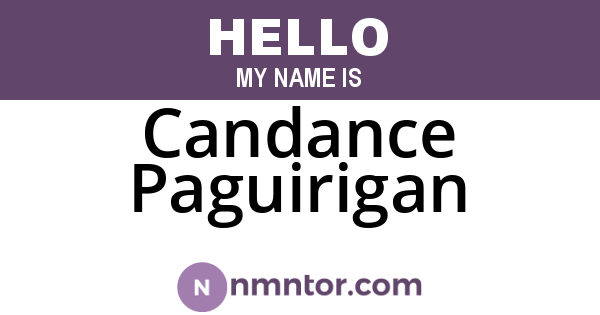 Candance Paguirigan