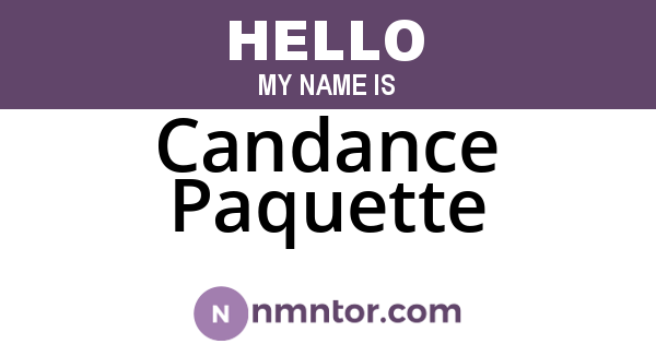 Candance Paquette
