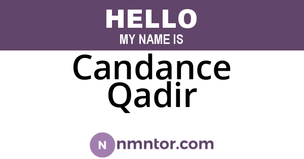 Candance Qadir