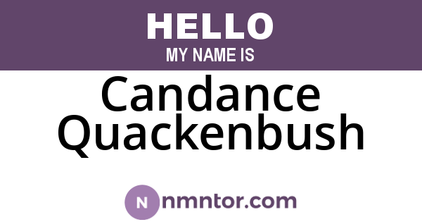 Candance Quackenbush