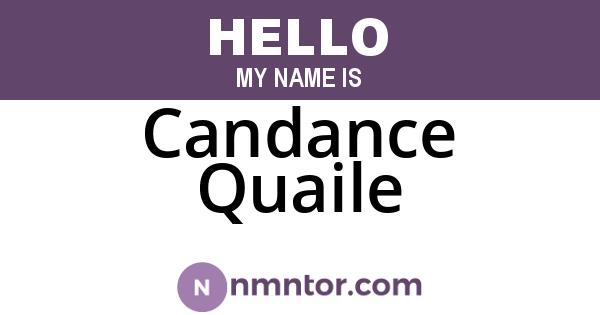 Candance Quaile