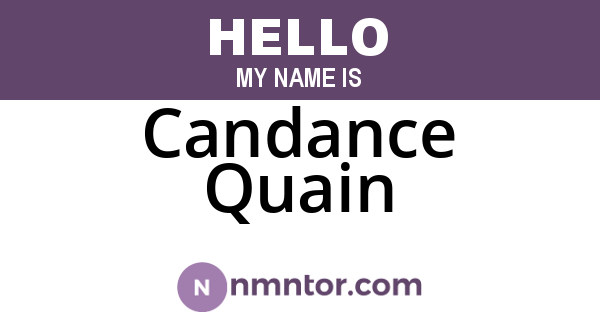 Candance Quain
