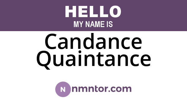 Candance Quaintance