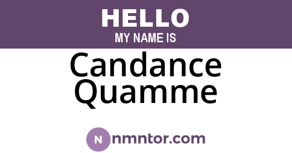 Candance Quamme