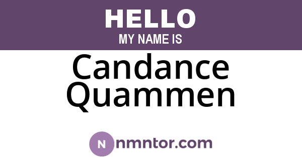 Candance Quammen