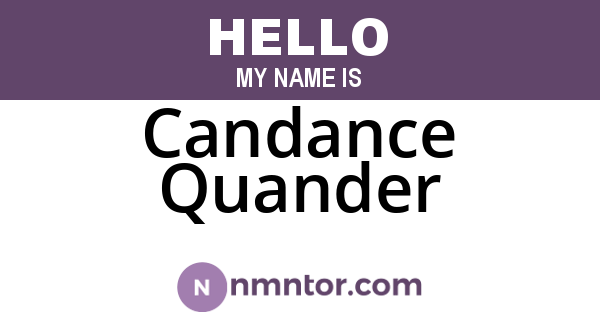 Candance Quander