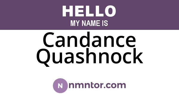 Candance Quashnock