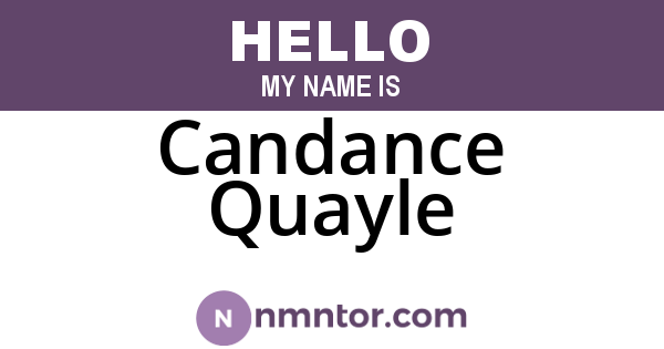 Candance Quayle