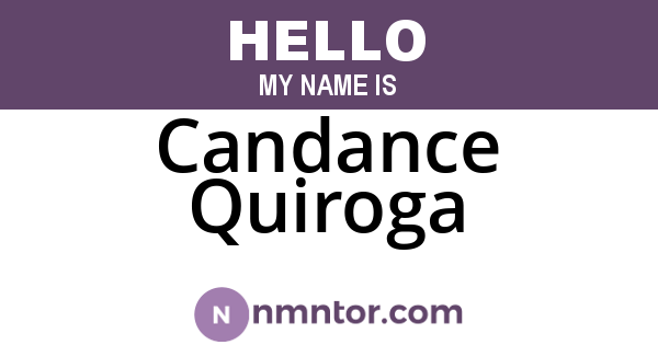 Candance Quiroga