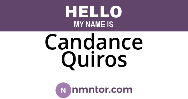 Candance Quiros