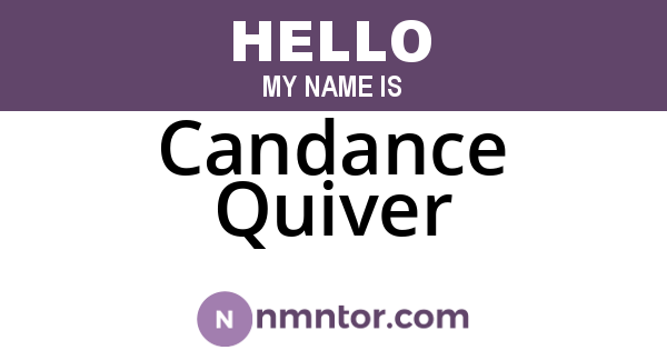 Candance Quiver