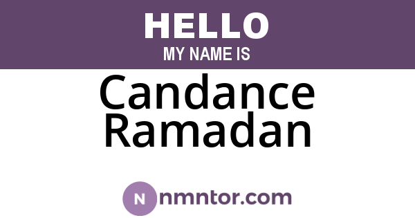 Candance Ramadan