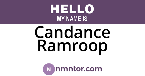 Candance Ramroop