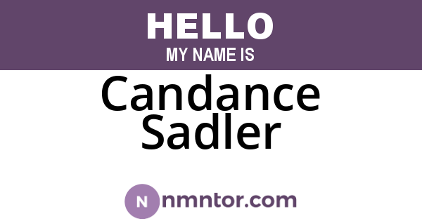 Candance Sadler