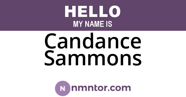 Candance Sammons