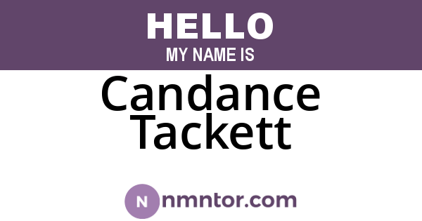 Candance Tackett