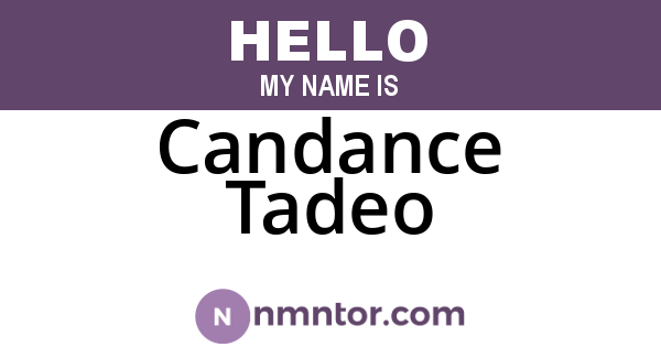 Candance Tadeo