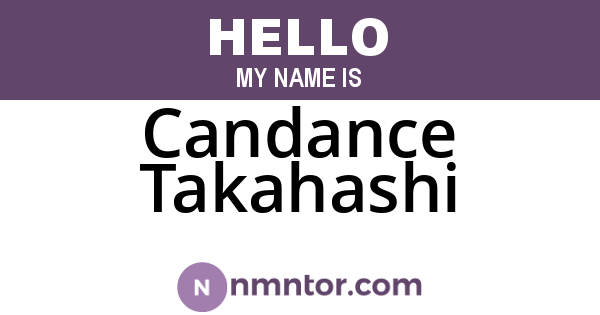 Candance Takahashi