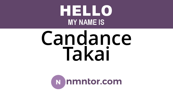 Candance Takai