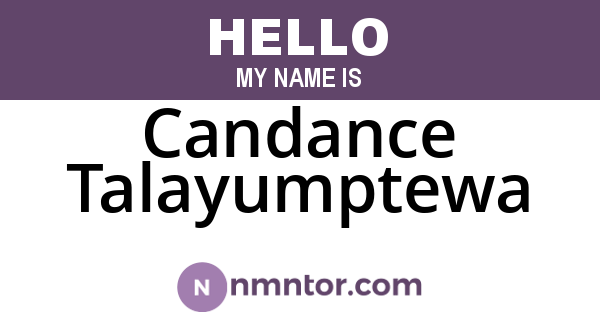 Candance Talayumptewa