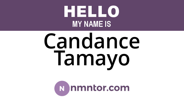 Candance Tamayo