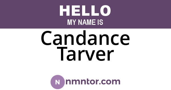 Candance Tarver