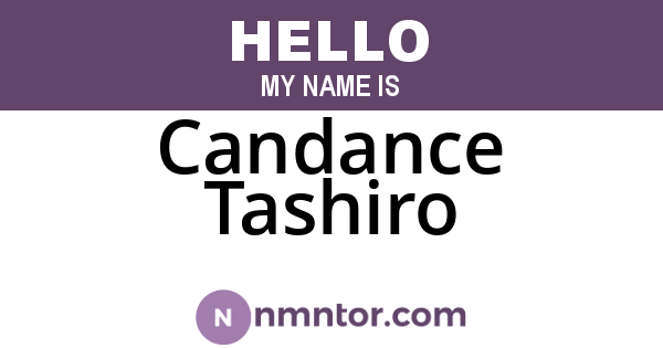 Candance Tashiro