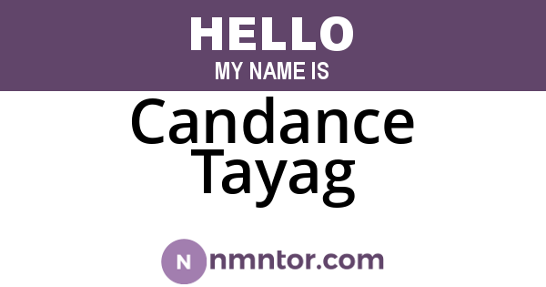 Candance Tayag
