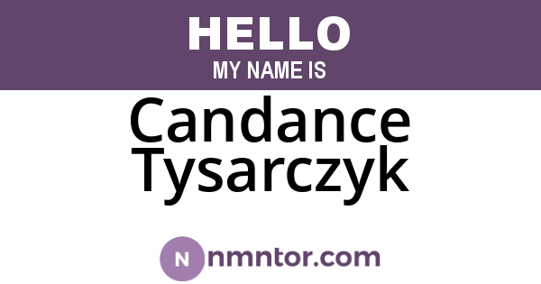 Candance Tysarczyk