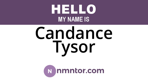 Candance Tysor