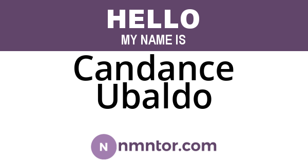 Candance Ubaldo