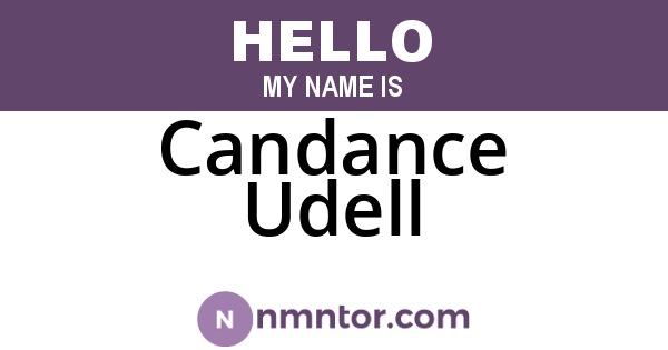 Candance Udell