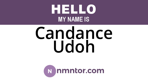 Candance Udoh