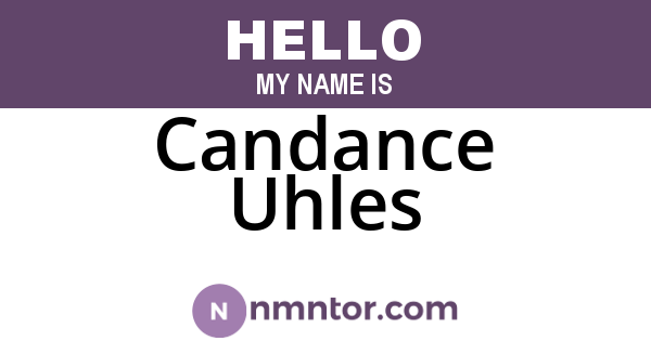 Candance Uhles