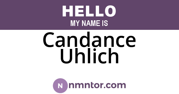Candance Uhlich