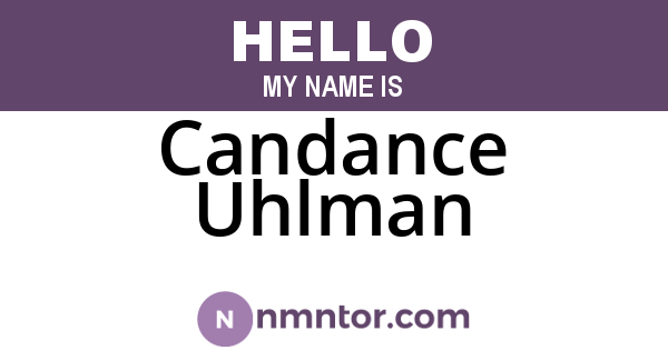 Candance Uhlman