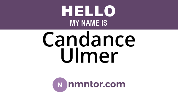 Candance Ulmer