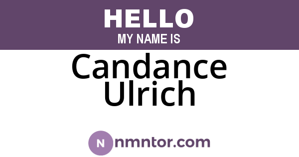 Candance Ulrich