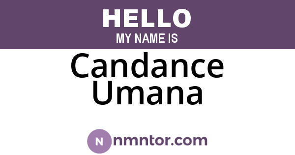 Candance Umana