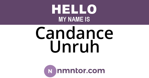 Candance Unruh