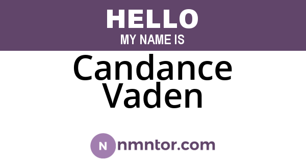 Candance Vaden