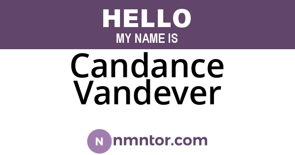 Candance Vandever