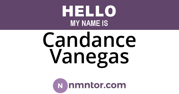 Candance Vanegas