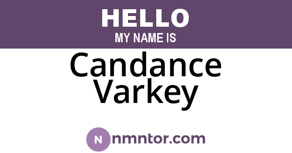 Candance Varkey