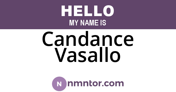 Candance Vasallo