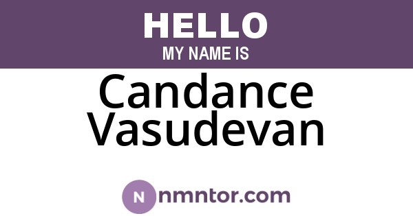 Candance Vasudevan